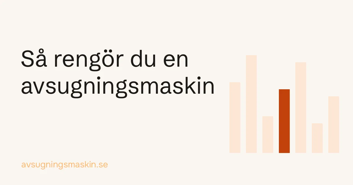 Titelgrafik med rubriken till guiden om att rengöra en avsugningsmaskin