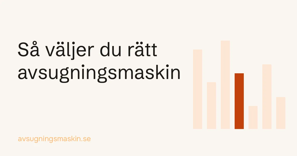 Så väljer du avsugningsmaskin: titelgrafik med guidens rubrik